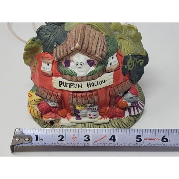 Ceramic Halloween House Pumpkin Hollow Orange Mouse Ghost‎ Cottage Decoration - Picture 8 of 10